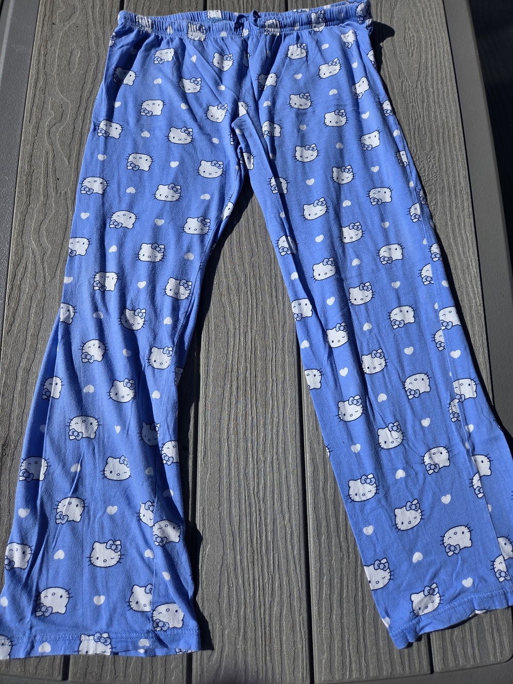 Hello Kitty Blue and White Girls Pajama Pants - Picture 3 of 4